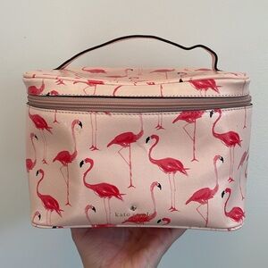 Kate Spade Flamingo Makeup Cosmetic Bag